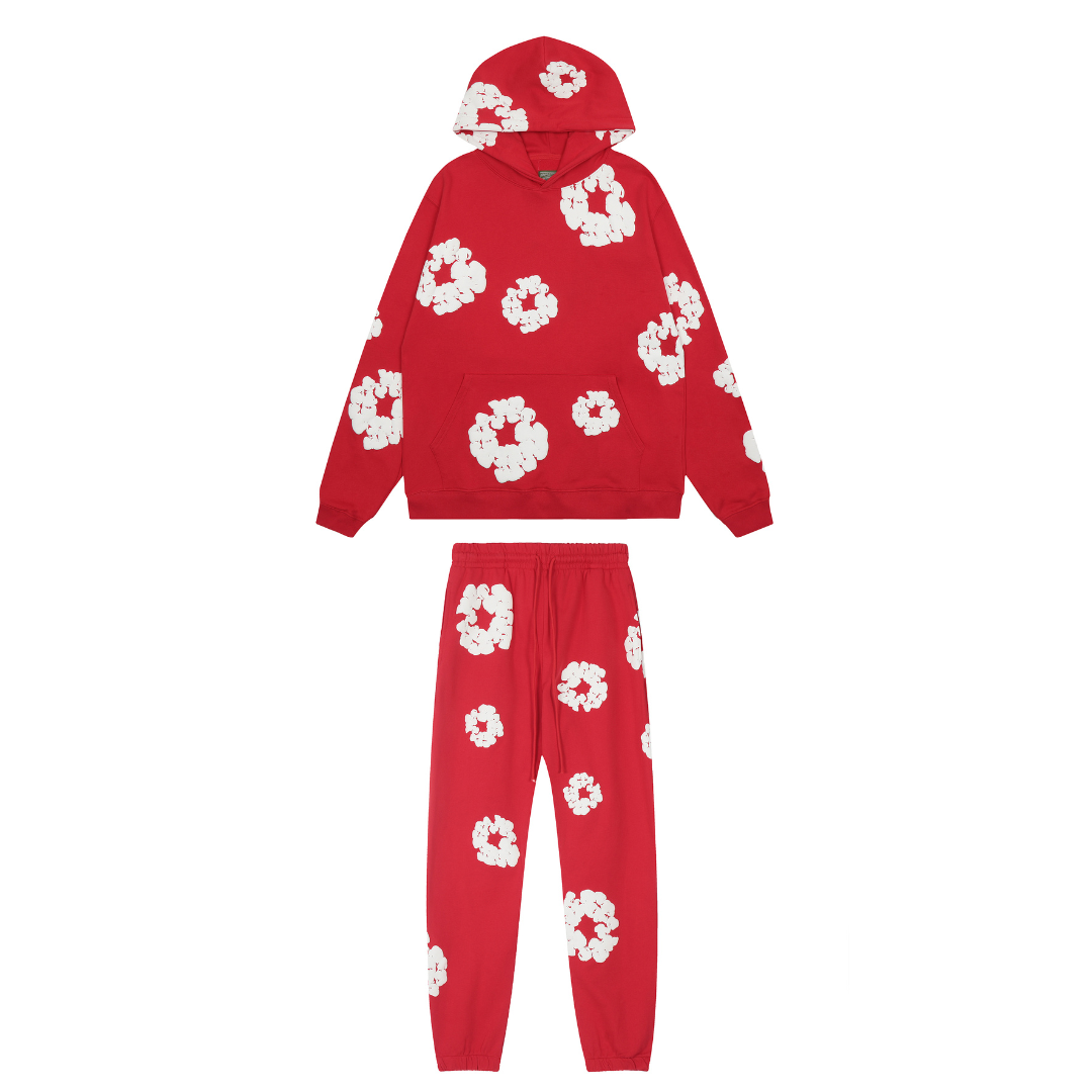 Lyra - Roter Blumen Tracksuit