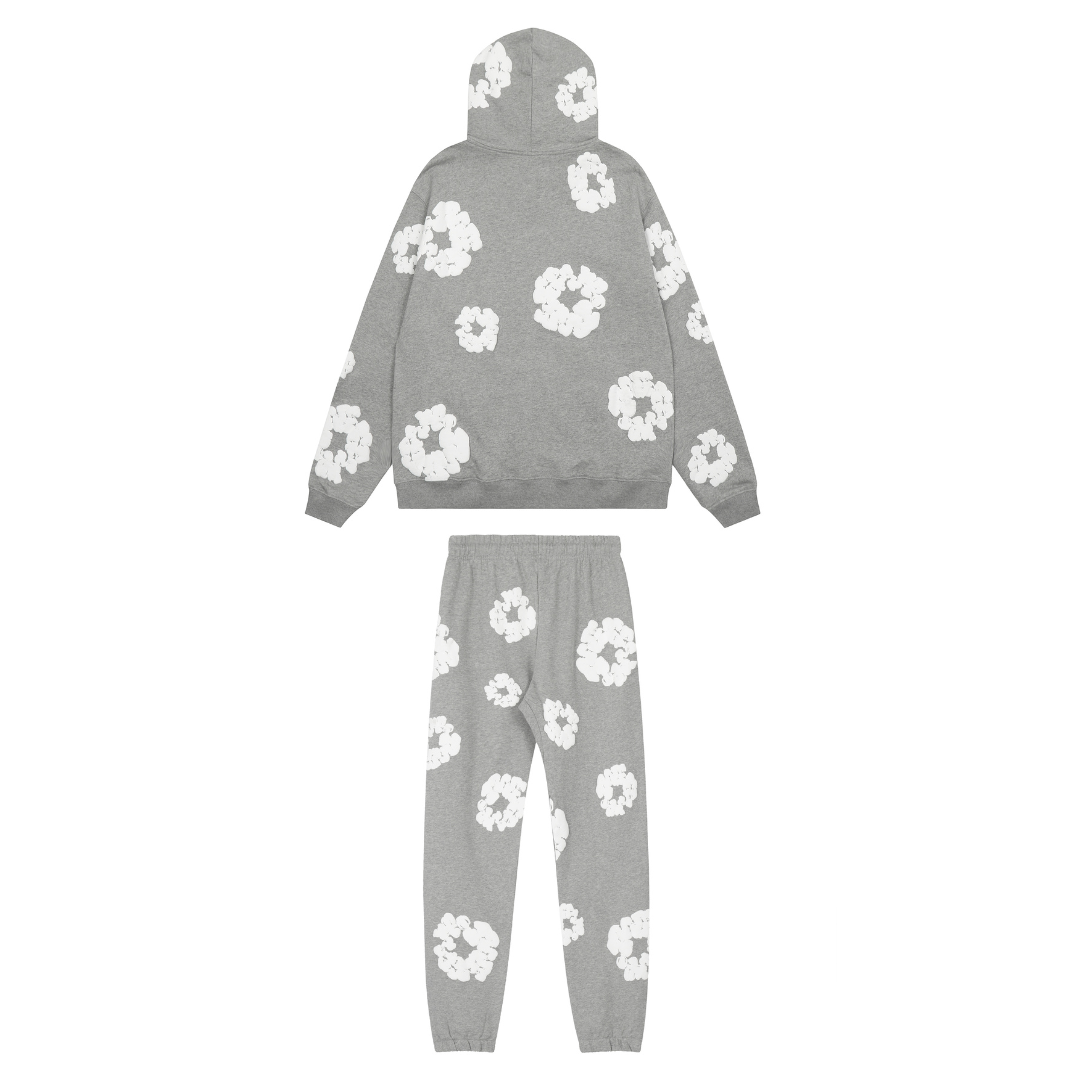 Lyra - Grauer Blumen Tracksuit