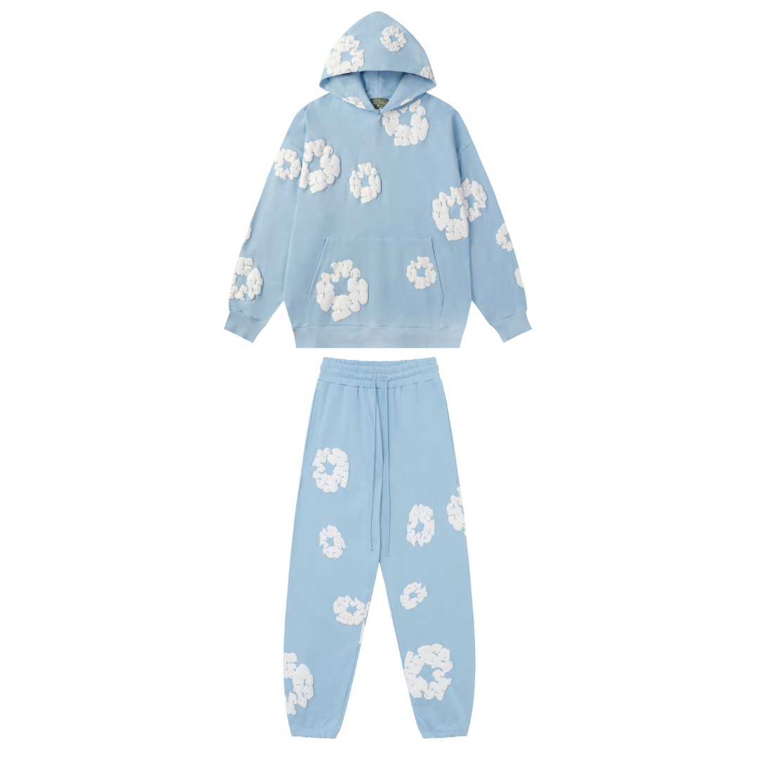 Lyra - Baby Blauer Blumen Tracksuit